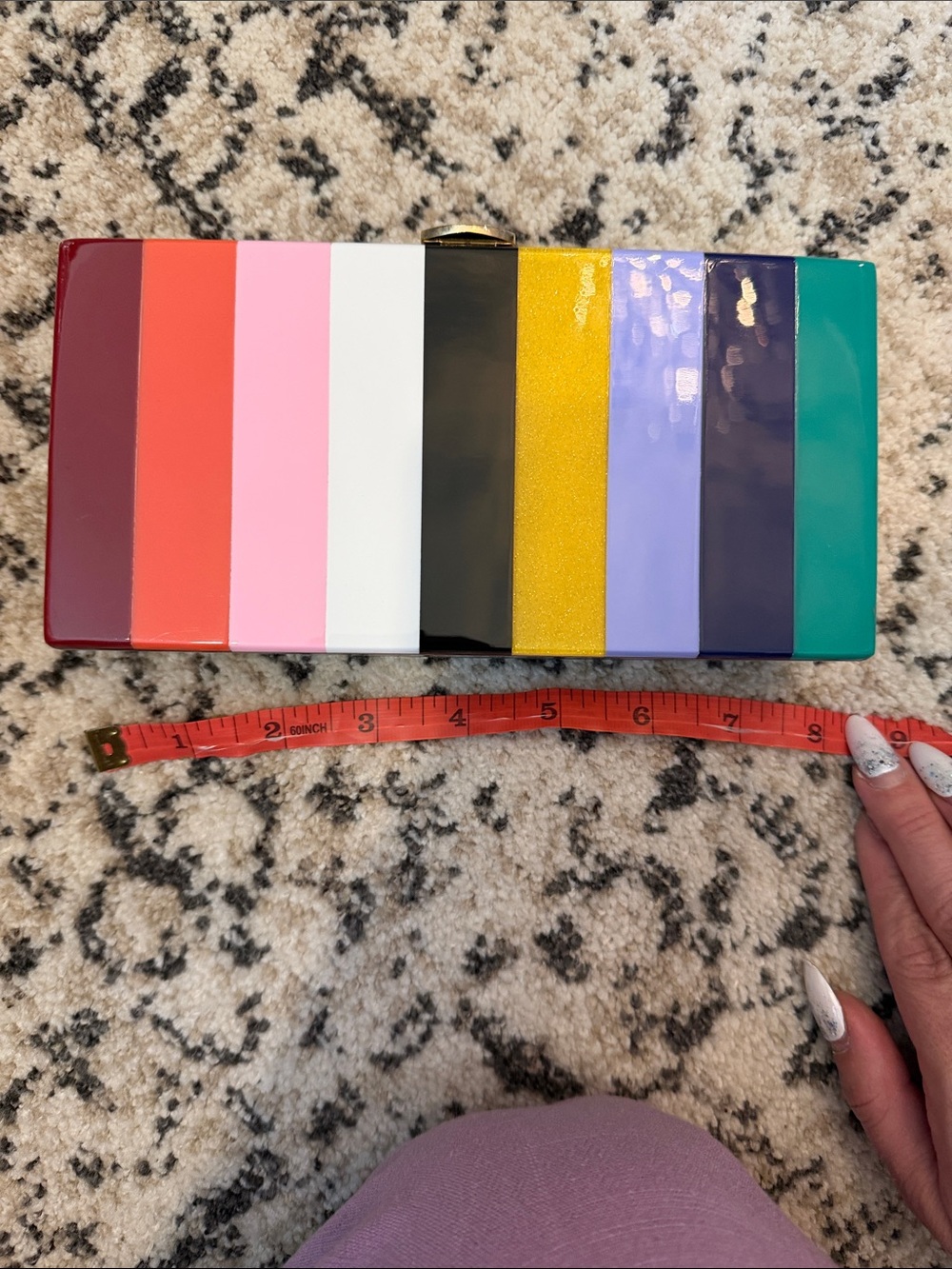 Milly Color Block clutch